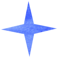 étoile aquarelle bleue. élément céleste, espace, ciel