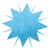 Blue watercolor star. Celestial element, space, sky png