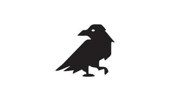 Vector, isolated silhouette of crows, crow, bird, set vector