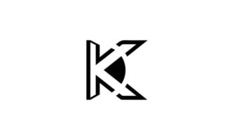 K logo english alphabet letters K Vector design template elements for your application or company.