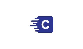 logotipo de entrega letras del alfabeto inglés c elementos de plantilla de diseño vectorial para su aplicación o empresa.