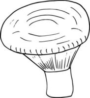 lump milk mushroom sketch hand drawn doodle. icon, card, poster, , monochrome nature food ingredient vector