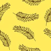 spikelet seamless pattern. hand drawn doodle style. , minimalism, monochrome, sketch. wrapping paper, textile background label grain harvest vector