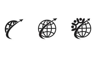 world global logo.All In One Abstract People network Logo Icon Elements Template