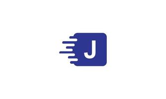 Delivery logo english alphabet letters J  Vector design template elements for your application or company.