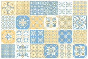 Traditional ornate portuguese tiles azulejos. Vintage pattern for textile design. vector