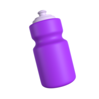 vue latérale d'illustration de bouteille d'eau de sport 3d png