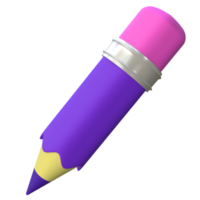 illustration de crayon 3d stylisée png