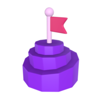 Stylized 3D Checkpoint Illustration Top View png