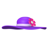 ilustração 3D de chapéu de praia png