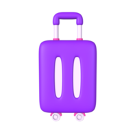 Ilustración 3d de equipaje de viaje png