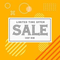 Vector illustration sale banner template design, Big sales special offer. end of season party background