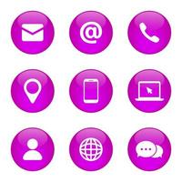 Contact As Glossy Icon Solid Style isolated vector