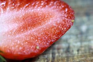 Fresh Red Strawberry close up photo