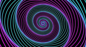 Ilustración de vector de espiral hipnótica colorida