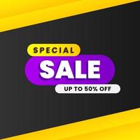 Vector illustration sale banner template design, Big sales special offer. end of season party background