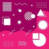 abstract memphis background with ornament vector