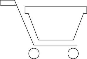 Cart for goods web icon. vector