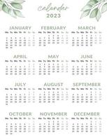 2023 calendar year vector