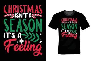 diseño de camisetas navideñas, vintage, tipografía vector