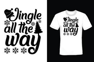 diseño de camisetas navideñas, vintage, tipografía vector