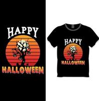 concepto de diseño de camiseta de halloween t-shirt- happy halloween vector