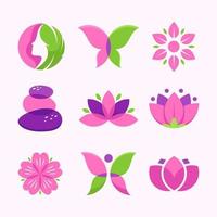 Beauty and Spa Logo Set vector