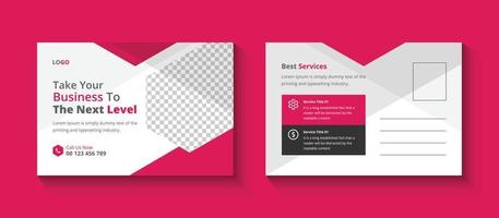 Postcard Design Template Layout vector