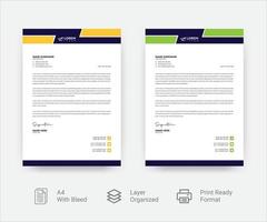 Creative corporate letterhead design vector template free downloaded file