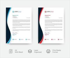 plantilla de vector de diseño de membrete corporativo creativo archivo descargado gratis