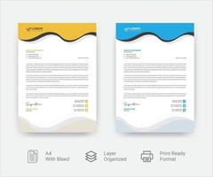 Creative corporate letterhead design vector template free downloaded file