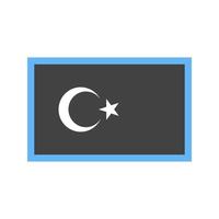 Turquía glifo icono azul y negro vector