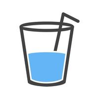 Drink I Glyph Blue and Black Icon vector