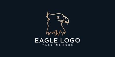 Eagle logo with creative design illustration Premium Vector