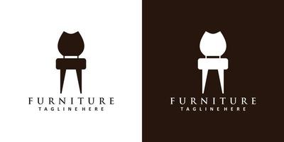 Minimalist furniture logo design with simple concept Premium Vector