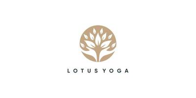 Lotus logo design with creative modern concept Premium Vector