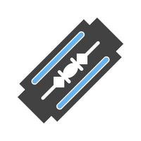Blade Glyph Blue and Black Icon vector