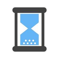 Timer Glyph Blue and Black Icon vector