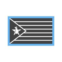 zimbabwe glifo icono azul y negro vector