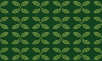 Green leaf pattern free vector template