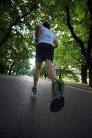 man jogging outside photo