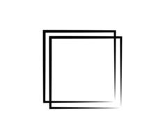 Square frame. Geometric abstract square element. Vector illustration