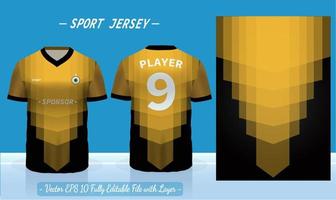 Sports jersey and t-shirt template sports jersey design vector mockup. Sports design for football, badminton, racing, gaming jersey.