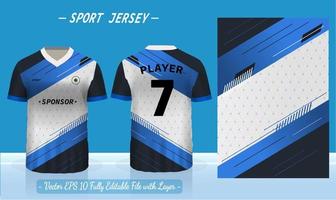Sports jersey and t-shirt template sports jersey design vector mockup. Sports design for football, badminton, racing, gaming jersey