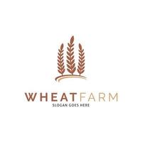 diseño de ilustración de plantilla de logotipo de vector de icono de granja de trigo
