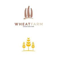 Set of Wheat Farm Icon Vector Logo Template Illustration Design