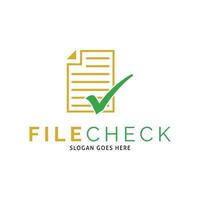 File Document Check Mark Icon Vector Logo Template Illustration Design