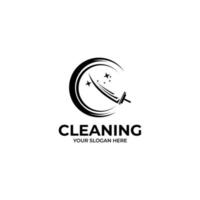 cleaning clean service logo. Creative cleaning logo template design. vector