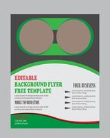 Flyer, Market, infographic with green color size A4, front vector