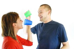 happy couple drink photo